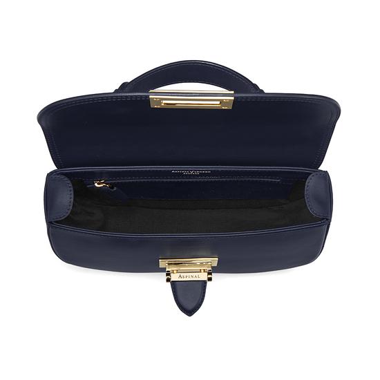 Letterbox Saddle Bag in Smooth Navy from Aspinal of London
