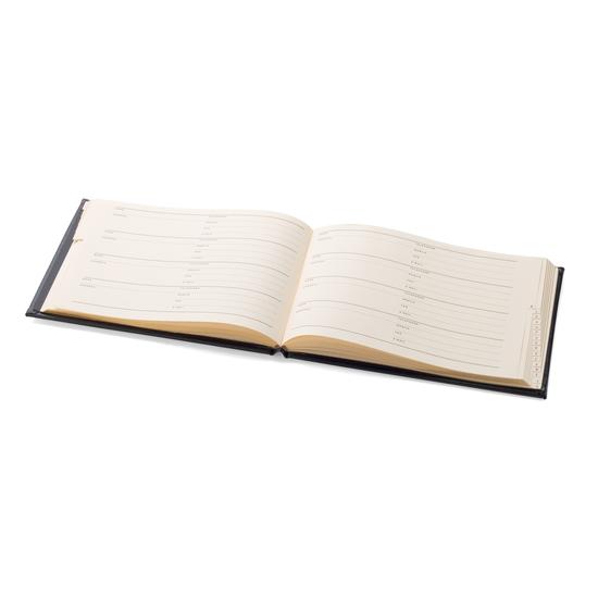 A5 Landscape Address Book in Smooth Red from Aspinal of London