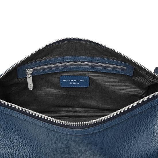 Men's Leather Wash Bag in Teal Saffiano from Aspinal of London