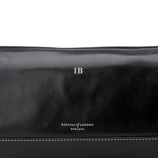 Men's Leather Wash Bag in Teal Saffiano from Aspinal of London