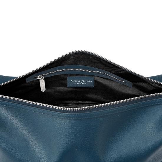 Men's Leather Wash Bag in Peacock Pebble from Aspinal of London