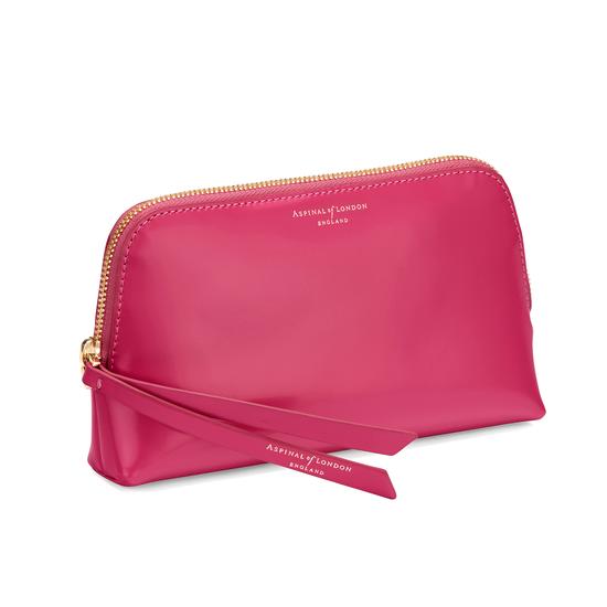 Small Essential Cosmetic Case in Camelia Polish from Aspinal of London