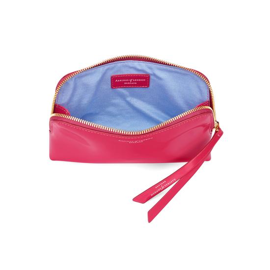 Small Essential Cosmetic Case in Camelia Polish from Aspinal of London