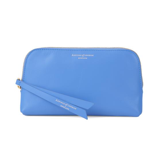 Small Essential Cosmetic Case in Smooth Forget Me Not from Aspinal of London