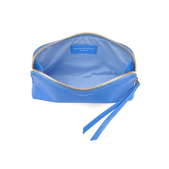 Small Essential Cosmetic Case in Smooth Forget Me Not from Aspinal of London