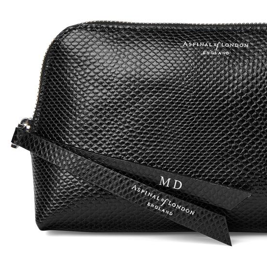 Small Essential Cosmetic Case in Smooth Forget Me Not from Aspinal of London