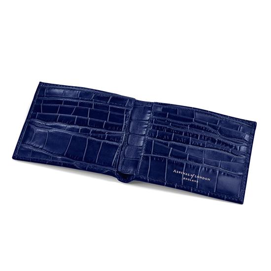 Billfold Wallet in Navy Croc from Aspinal of London
