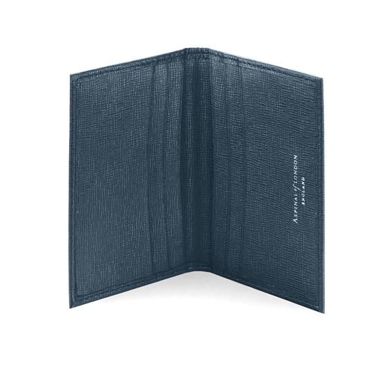Double Fold Credit Card Case in Teal Saffiano from Aspinal of London