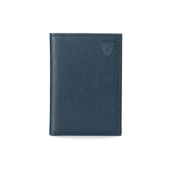 Double Fold Credit Card Case in Teal Saffiano from Aspinal of London