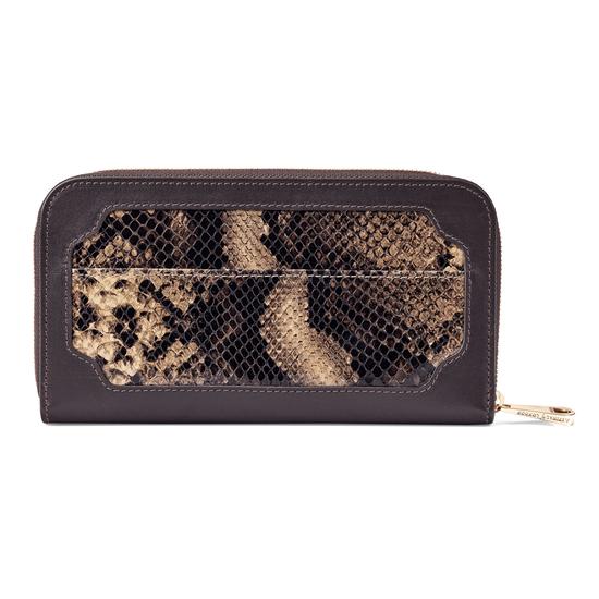 Marylebone Purse in Tan Snake from Aspinal of London