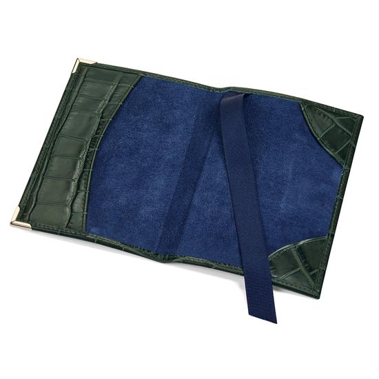 Passport Cover in Forest Green Croc from Aspinal of London