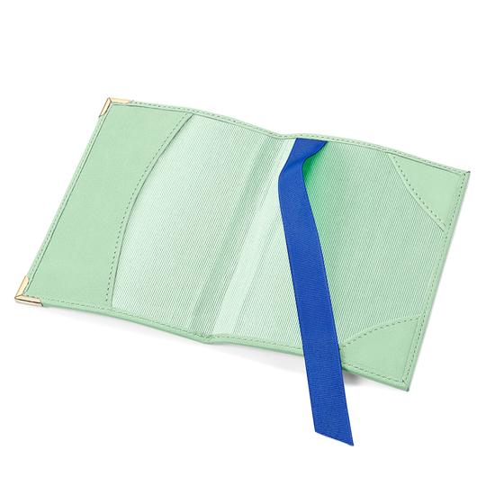 Passport Cover in Peppermint Kaviar from Aspinal of London