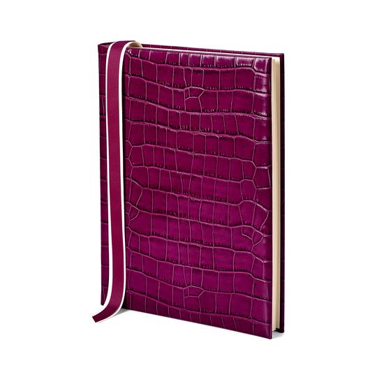 Portrait Photo Album (30 Pages) in Purple Croc from Aspinal of London