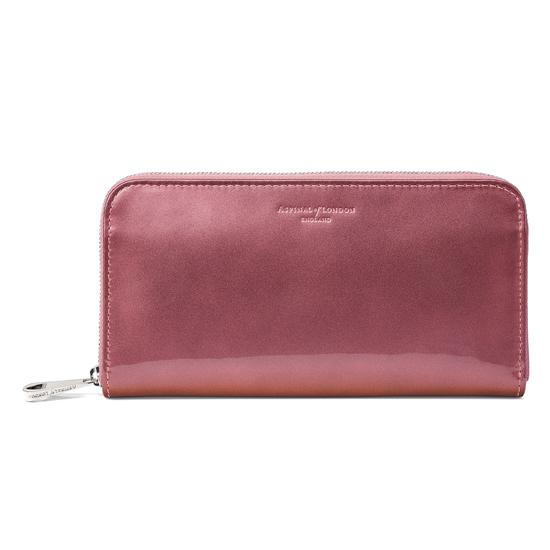 Continental Clutch Zip Wallet in Dragonfly Patent from Aspinal of London