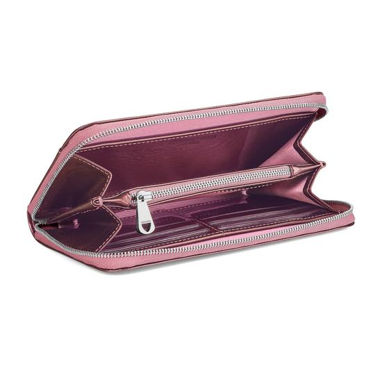 Continental Clutch Zip Wallet in Dragonfly Patent from Aspinal of London