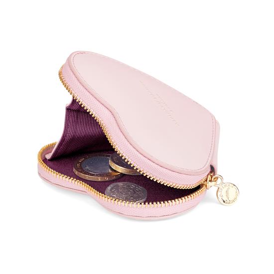 Heart Coin Purse in Smooth Rose Dust from Aspinal of London