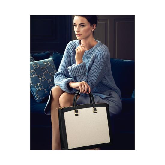 Editor's Tote in Monochrome Mix from Aspinal of London