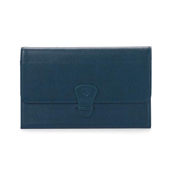 Classic Travel Wallet in Teal Saffiano from Aspinal of London