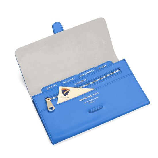 Classic Travel Wallet in Smooth Forget Me Not from Aspinal of London