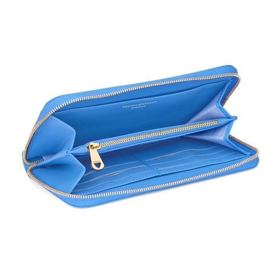 Continental Clutch Zip Wallet in Smooth Forget Me Not from Aspinal of London