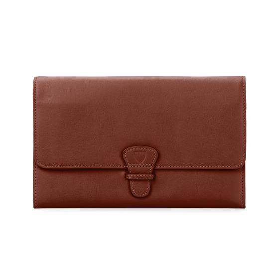 Classic Travel Wallet in Smooth Soft Redwood from Aspinal of London