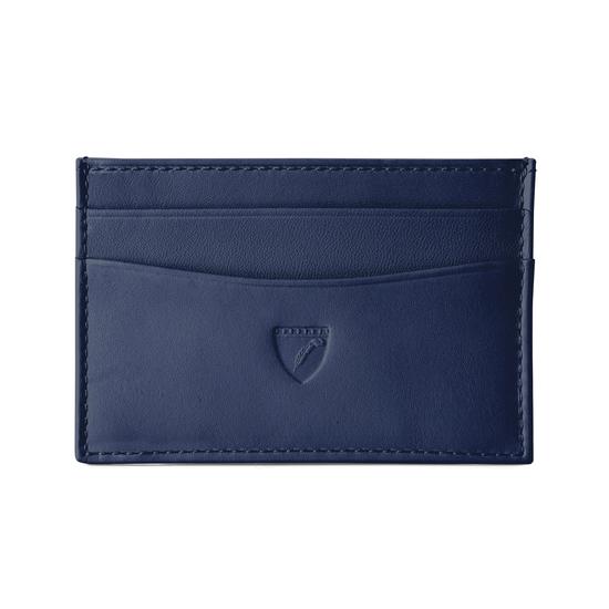 Slim Credit Card Case in Smooth Navy Nappa from Aspinal of London