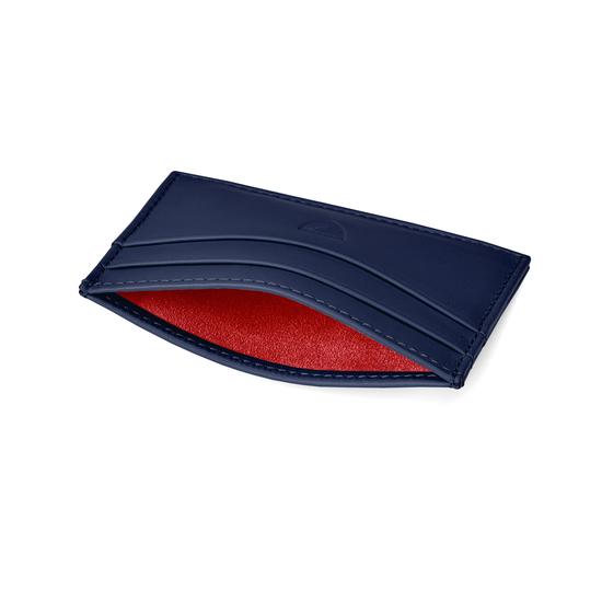 Slim Credit Card Case in Smooth Navy Nappa from Aspinal of London