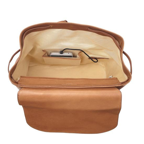 Oxford Backpack in Smooth Natural Tan & Navy from Aspinal of London