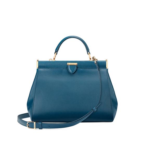 Small Florence Frame Bag in Peacock Kaviar from Aspinal of London