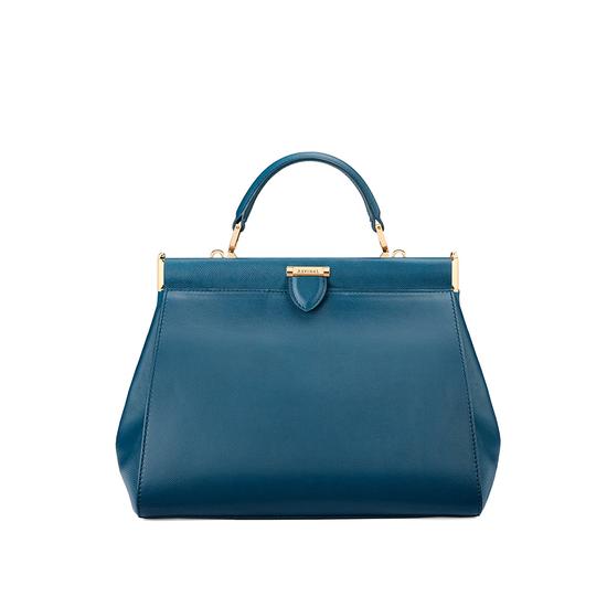 Small Florence Frame Bag in Peacock Kaviar from Aspinal of London