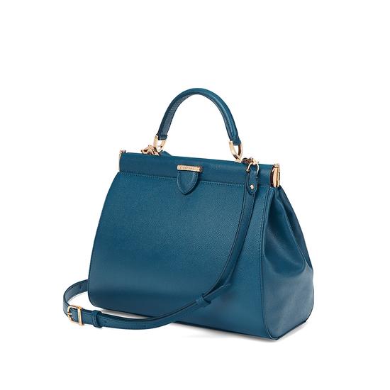 Small Florence Frame Bag in Peacock Kaviar from Aspinal of London