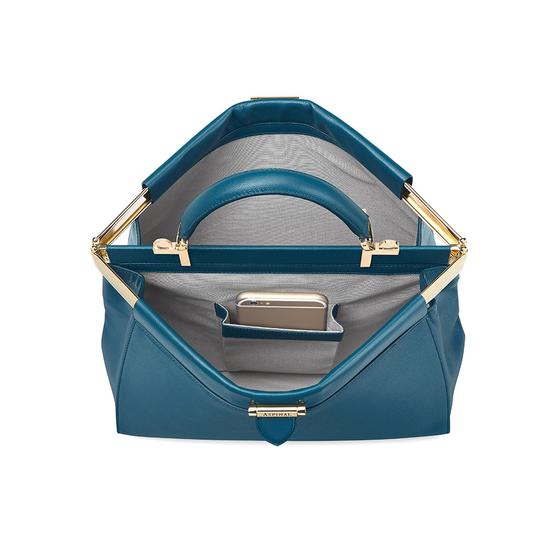 Small Florence Frame Bag in Peacock Kaviar from Aspinal of London