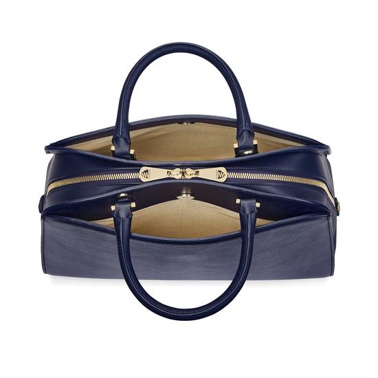 Hepburn Bag in Midnight Blue Lizard from Aspinal of London