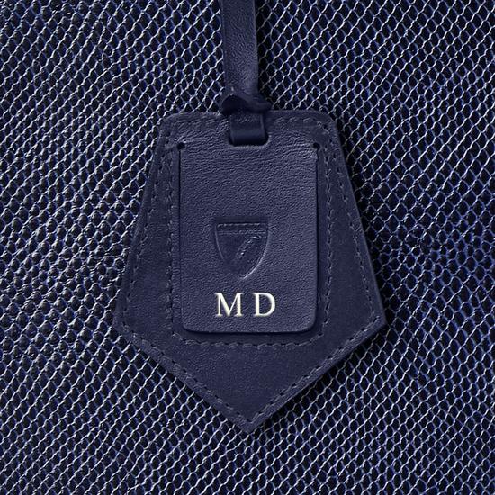 Hepburn Bag in Midnight Blue Lizard from Aspinal of London