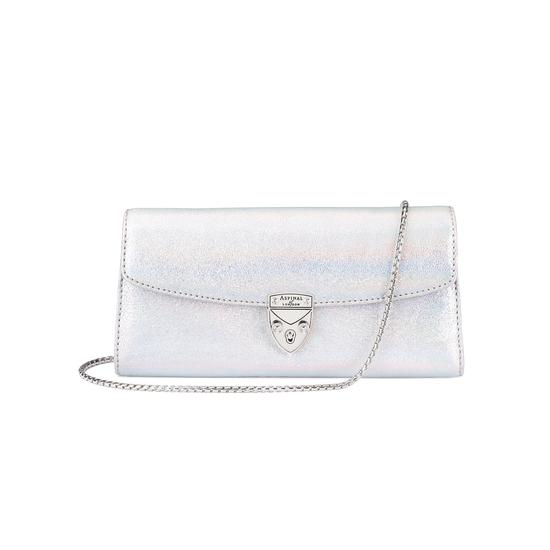 Mini Eaton Clutch in Silver Shooting Star from Aspinal of London
