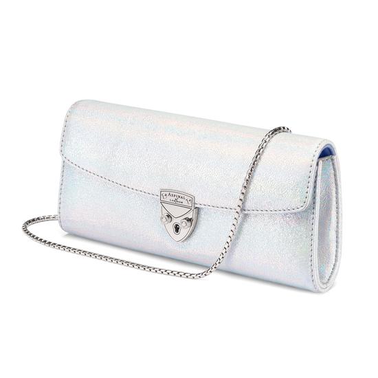 Mini Eaton Clutch in Silver Shooting Star from Aspinal of London