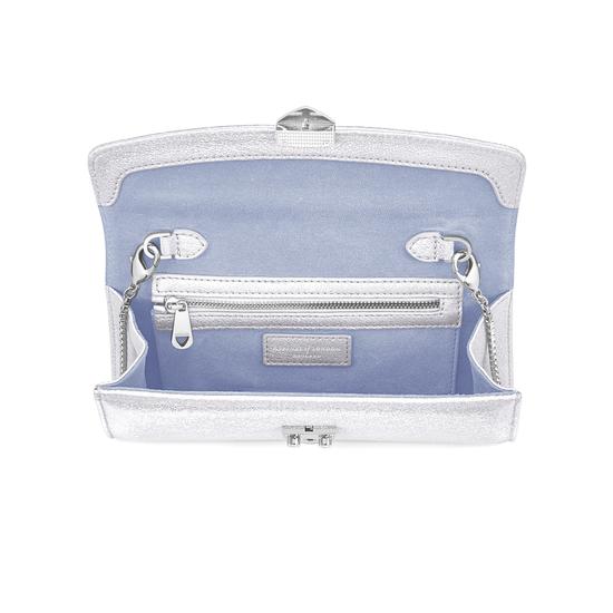 Mini Eaton Clutch in Silver Shooting Star from Aspinal of London