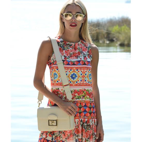 Pegasus Shoulder Bag in Smooth Ivory from Aspinal of London