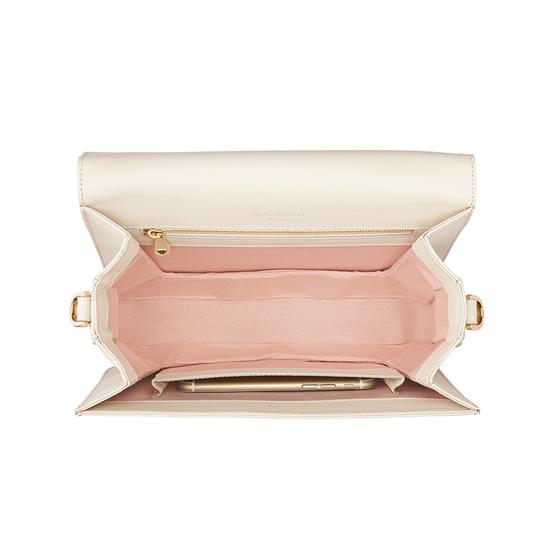 Pegasus Shoulder Bag in Smooth Ivory from Aspinal of London