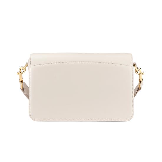 Pegasus Shoulder Bag in Smooth Ivory from Aspinal of London