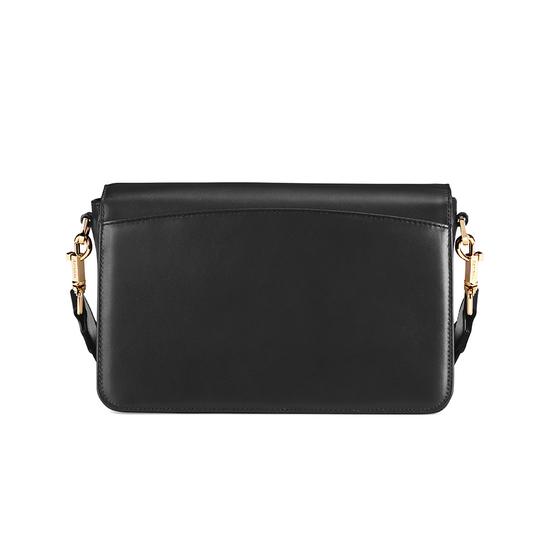 Pegasus Shoulder Bag in Smooth Black from Aspinal of London