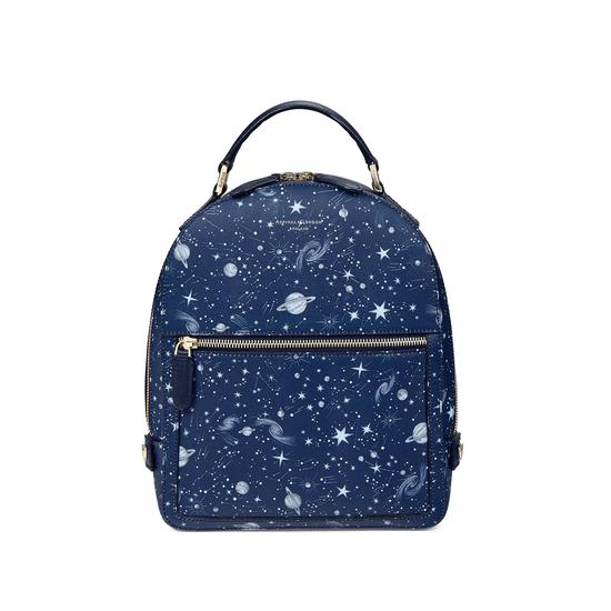 Constellation Backpack in Navy Constellation Print from Aspinal of London