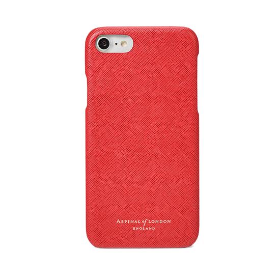 iPhone 7/8 Leather Cover in Dahlia Saffiano from Aspinal of London