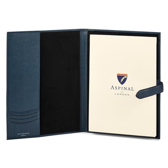 A4 Padfolio in Teal Saffiano from Aspinal of London