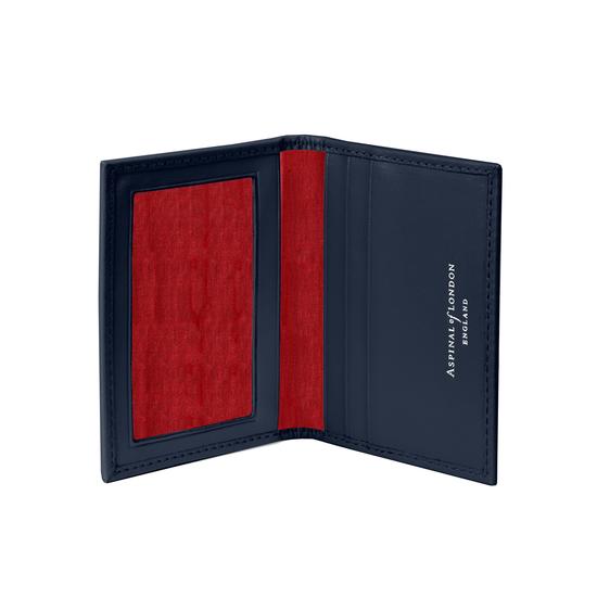 ID & Travel Card Case in Smooth Navy Nappa from Aspinal of London