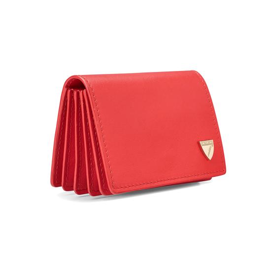 Accordion Credit Card Holder in Smooth Dahlia from Aspinal of London