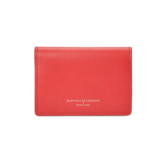 Accordion Credit Card Holder in Smooth Dahlia from Aspinal of London