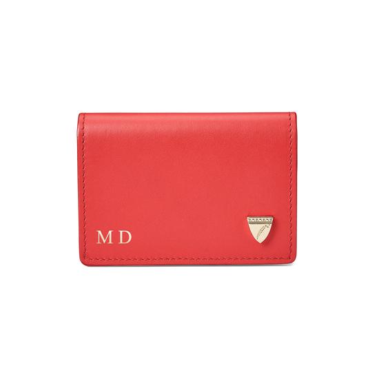 Accordion Credit Card Holder in Smooth Dahlia from Aspinal of London