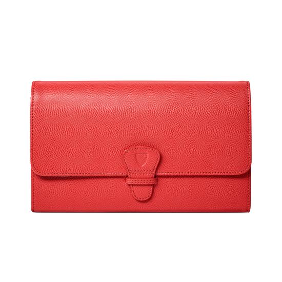 Classic Travel Wallet in Dahlia Saffiano from Aspinal of London