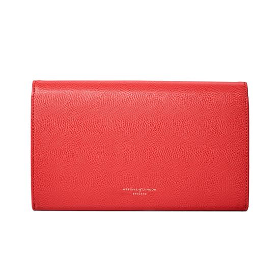 Classic Travel Wallet in Dahlia Saffiano from Aspinal of London